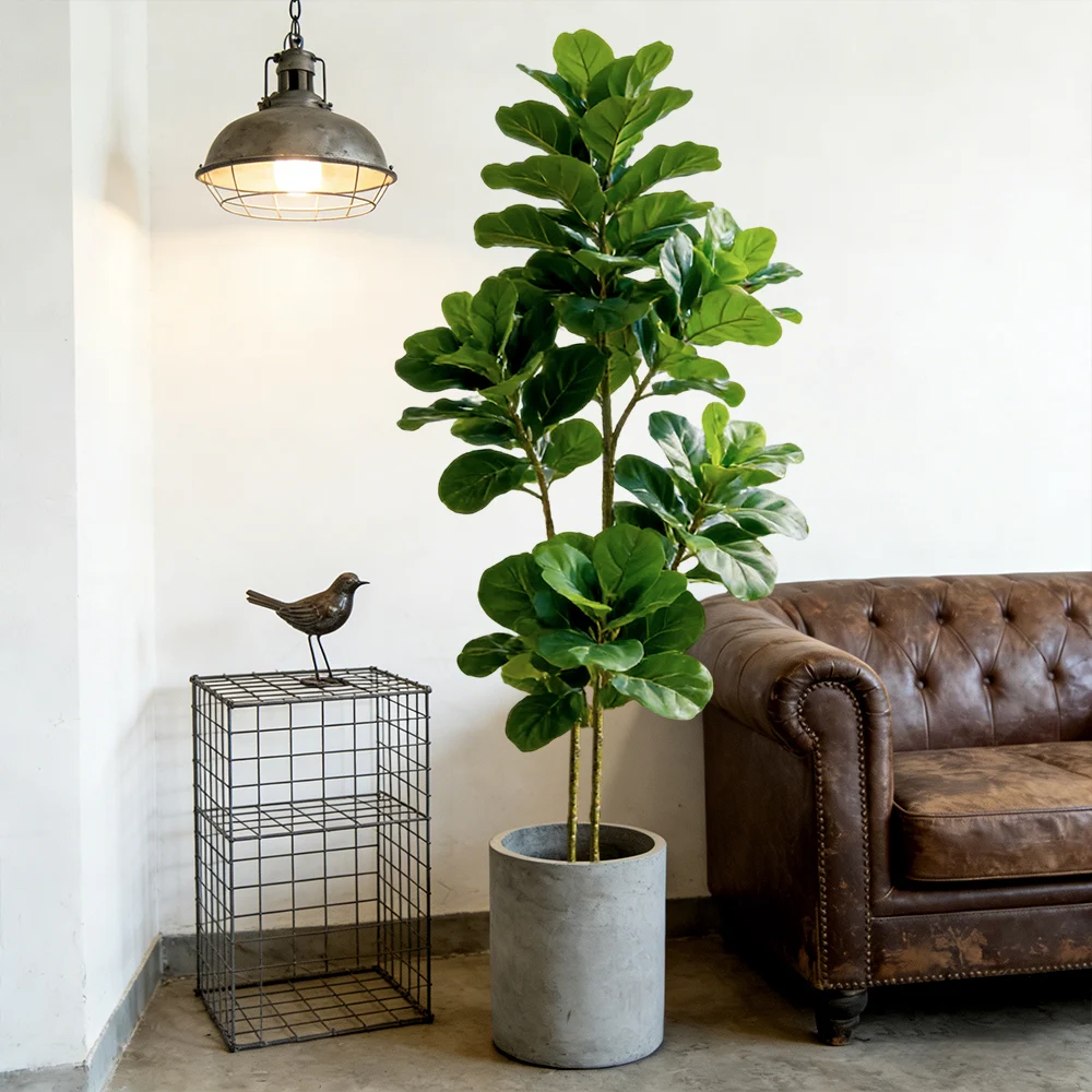 64/122cm Artificial Fiddle Fig - Fiddle Leaf Fig ulasan dan harga