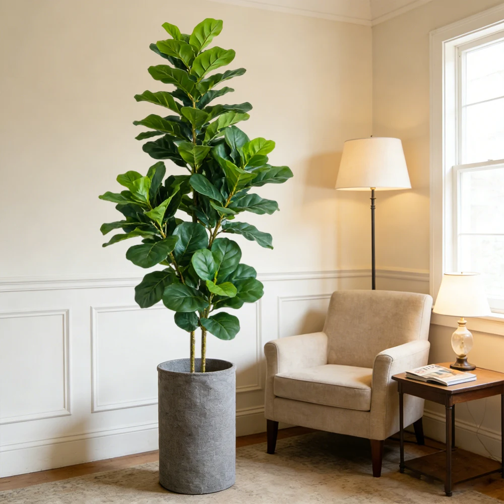 64/122cm Artificial Fiddle Fig - Fiddle Leaf Fig ulasan dan harga
