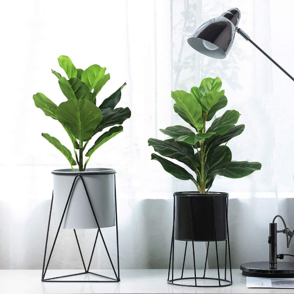 AB33-2Pcs Artificial Fiddle Le - Fiddle Leaf Fig ulasan dan harga